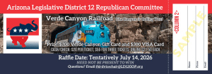 Verde Valley Railroad - Raffle Ticket(s) fund raiser for LD12
